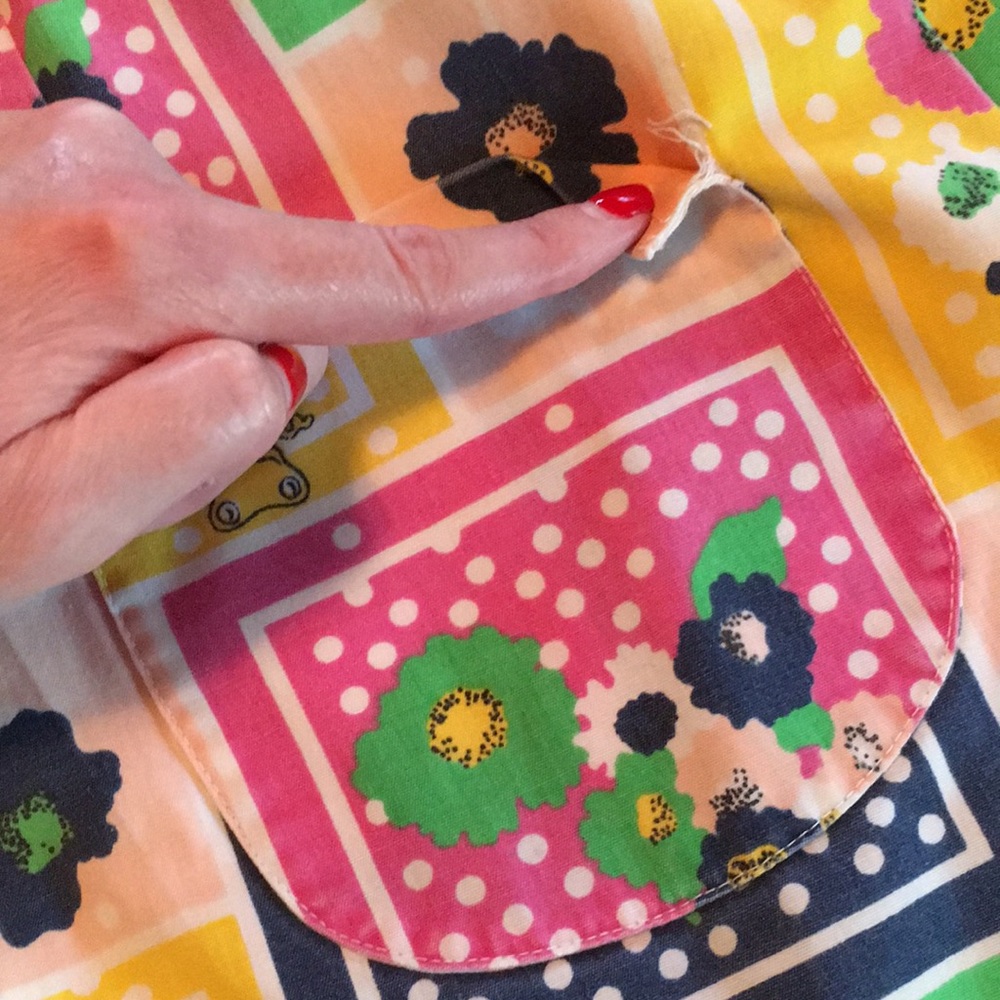 Vintage Floral Frogs Patchwork retro skirt skort polka dots frogs flowers 🌸 🐸 - Picture 16 of 16